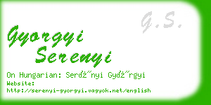 gyorgyi serenyi business card